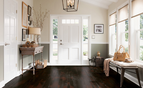 Hardwood in Dark Brown in Entry Way